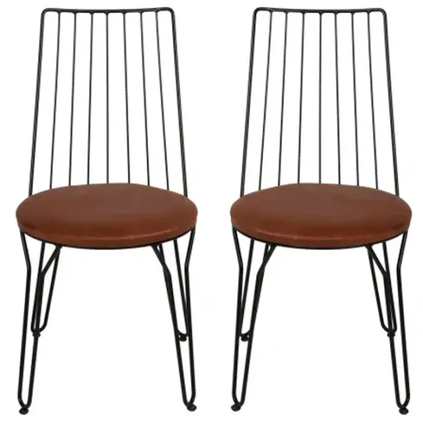 Set scaune de bucătarie Trendy ADA Piele artificială/ Brown Black photo 2