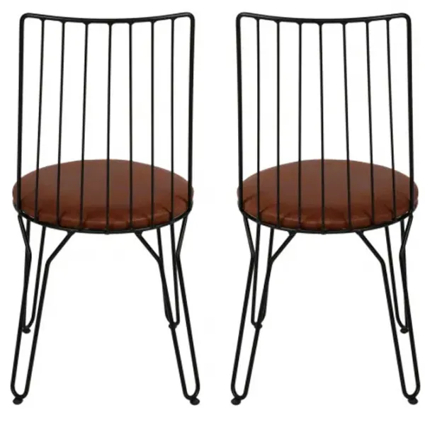 Set scaune de bucătarie Trendy ADA Piele artificială/ Brown Black photo 3
