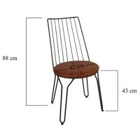 Set scaune de bucătarie Trendy ADA Piele artificială/ Brown Black photo 4