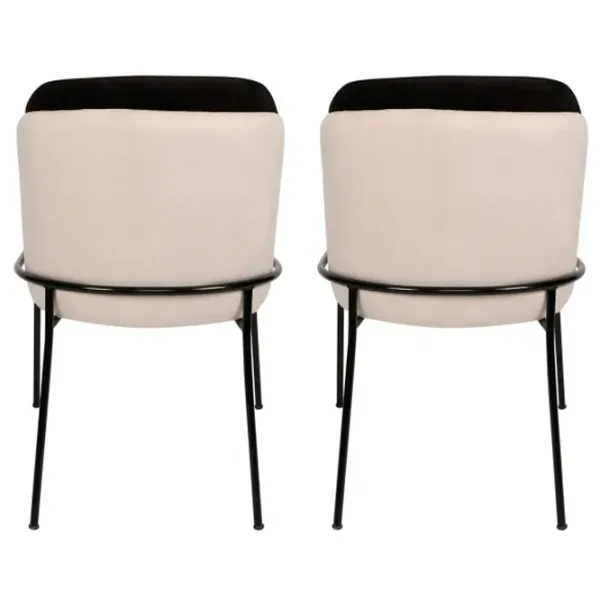 Set scaune de bucătarie Trendy Dore Catifea/ Beige Black photo 3