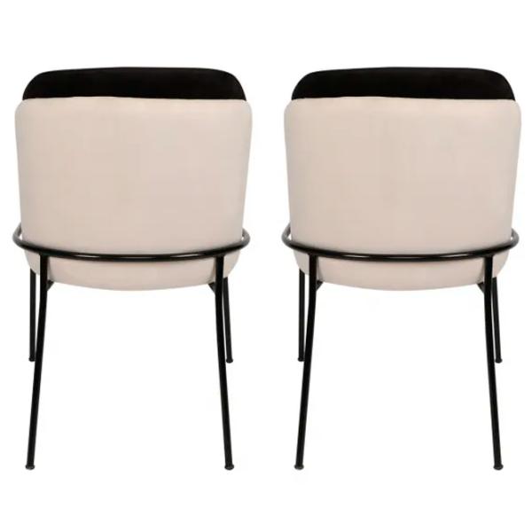 Set scaune de bucătarie Trendy Dore Catifea/ Beige Black photo 3