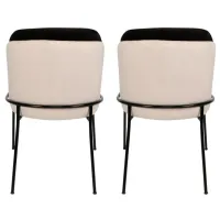 Set scaune de bucătarie Trendy Dore Catifea/ Beige Black photo 3