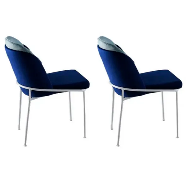 Set scaune de bucătarie Trendy Dore Catifea/ Blue White photo 1