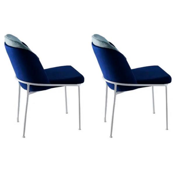Set scaune de bucătarie Trendy Dore Catifea/ Blue White photo 1
