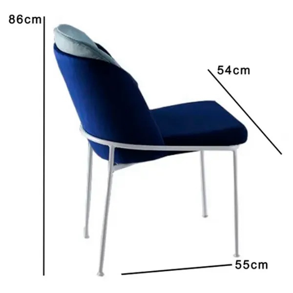 Set scaune de bucătarie Trendy Dore Catifea/ Blue White photo 5