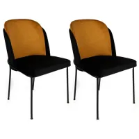 Set scaune de bucătarie Trendy Dore Catifea/ Black Brown