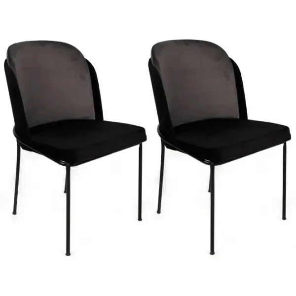 Set scaune de bucătarie Trendy Dore Catifea/ Black Dark Gray  photo 1