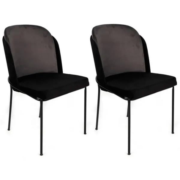 Set scaune de bucătarie Trendy Dore Catifea/ Black Dark Gray  photo 1