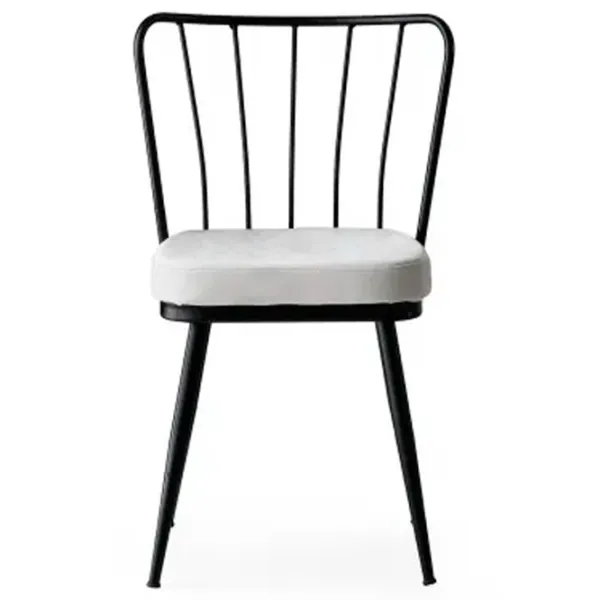 Set scaune de bucătarie Trendy Yildiz Catifea/ White Black photo 3