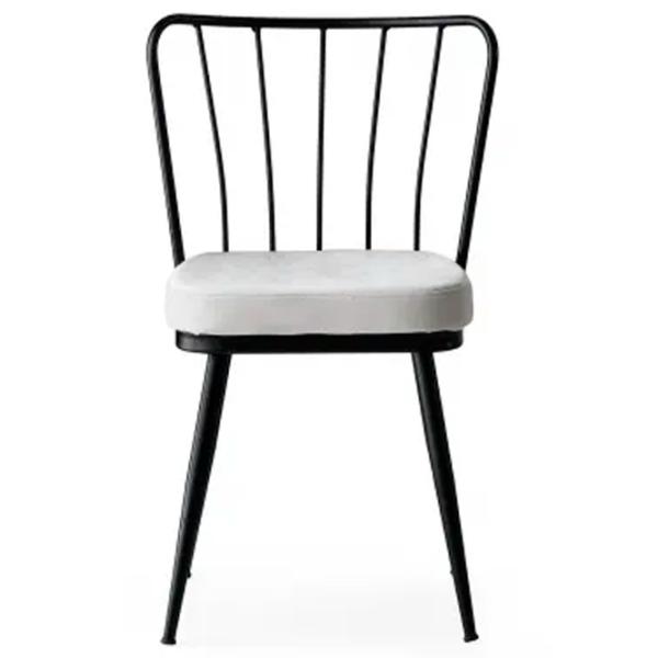 Set scaune de bucătarie Trendy Yildiz Catifea/ White Black photo 3
