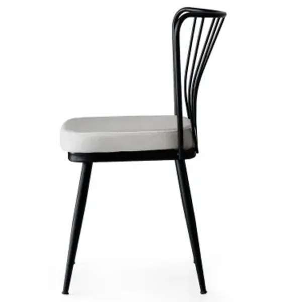 Set scaune de bucătarie Trendy Yildiz Catifea/ White Black photo 4