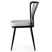 Set scaune de bucătarie Trendy Yildiz Catifea/ White Black photo 4