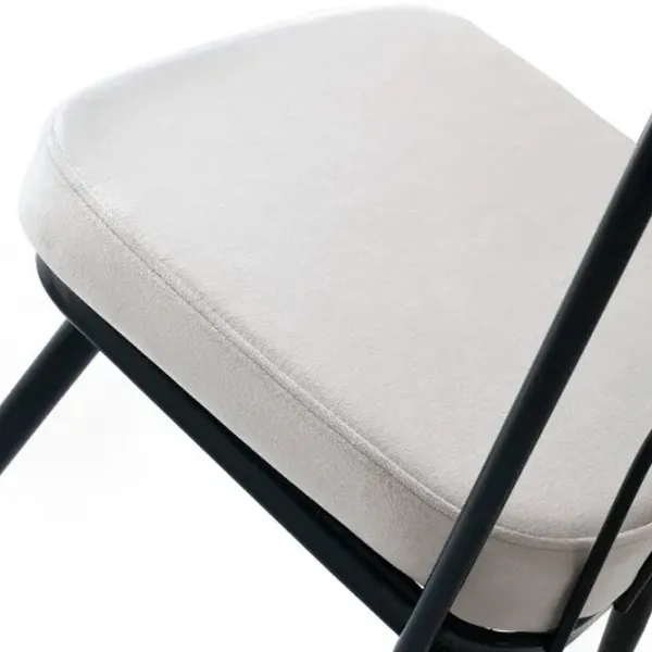 Set scaune de bucătarie Trendy Yildiz Catifea/ White Black photo 6