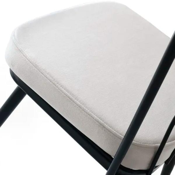 Set scaune de bucătarie Trendy Yildiz Catifea/ White Black photo 6