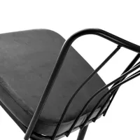 Set scaune de bucătarie Trendy Yildiz Catifea/ Dark Gray Black photo 6