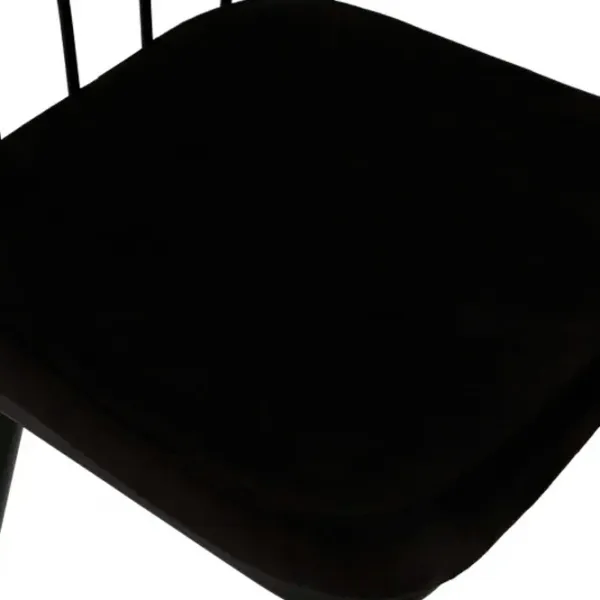 Set scaune de bucătarie Trendy Yildiz Catifea/ Black Black photo 4