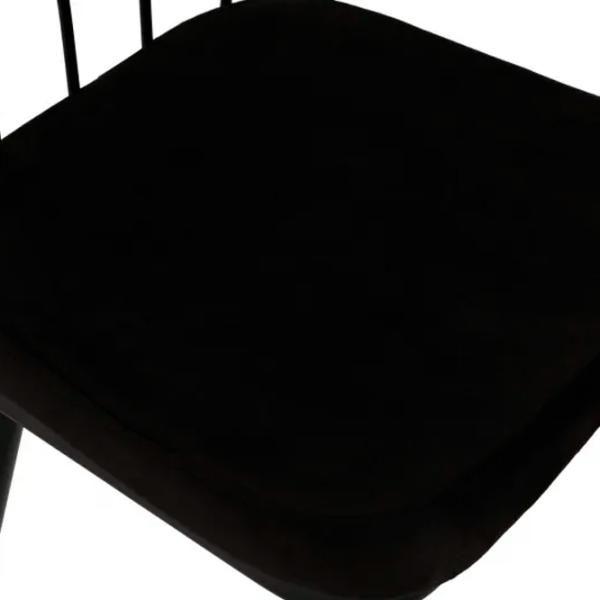 Set scaune de bucătarie Trendy Yildiz Catifea/ Black Black photo 4