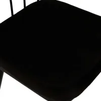 Set scaune de bucătarie Trendy Yildiz Catifea/ Black Black photo 4