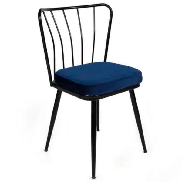 Set scaune de bucătarie Trendy Yildiz Catifea/ Blue Black photo 2