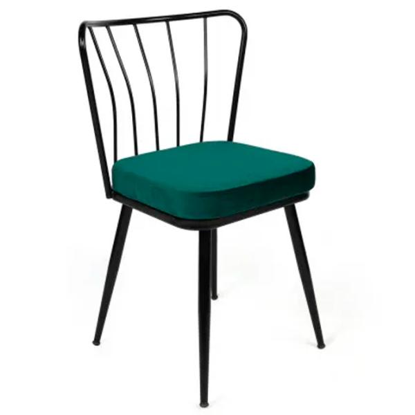Set scaune de bucătarie Trendy Yildiz Catifea/ Green Black photo 2