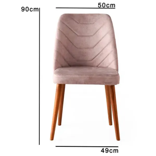 Set scaune de bucătarie Trendy Dallas Catifea/ Beige Stejar sonoma photo 4