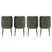 Set scaune de bucătarie Trendy Dallas Catifea/ Green Brown photo 5