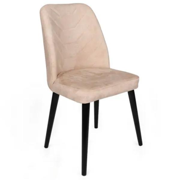 Set scaune de bucătarie Trendy Dallas Catifea/ Beige Black photo 2