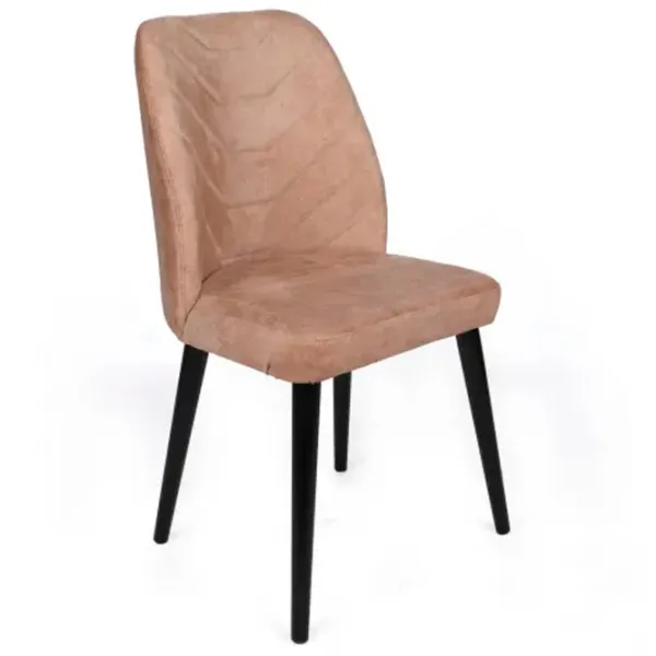 Set scaune de bucătarie Trendy Dallas Catifea/ Dark Beige Black photo 4