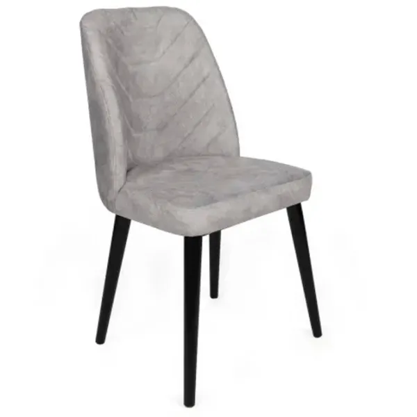 Set scaune de bucătarie Trendy Dallas Catifea/ Light Gray Black photo 2