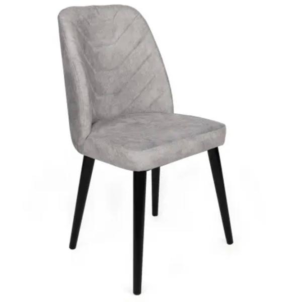 Set scaune de bucătarie Trendy Dallas Catifea/ Light Gray Black photo 2