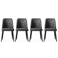 Set scaune de bucătarie Trendy Dallas Catifea/ Gray Black