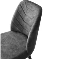 Set scaune de bucătarie Trendy Dallas Catifea/ Gray Black photo 5