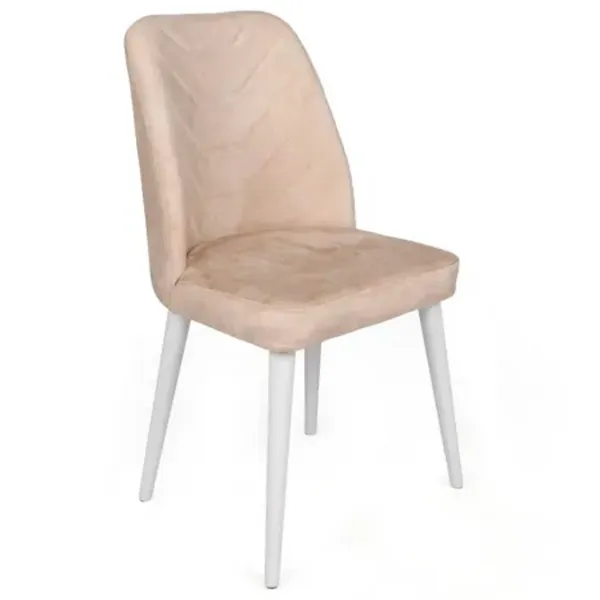 Set scaune de bucătarie Trendy Dallas Catifea/ Beige White photo 2