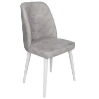 Set scaune de bucătarie Trendy Dallas Catifea/ Light Gray White photo 2