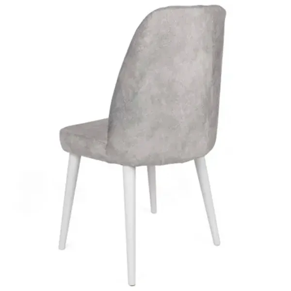 Set scaune de bucătarie Trendy Dallas Catifea/ Light Gray White photo 5