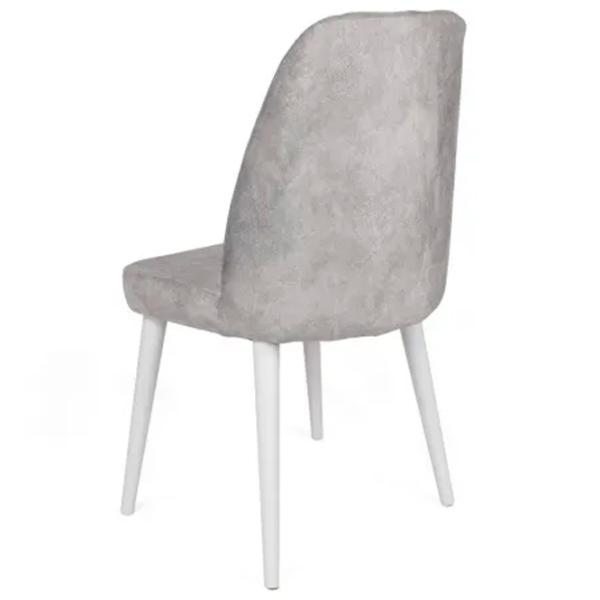 Set scaune de bucătarie Trendy Dallas Catifea/ Light Gray White photo 5