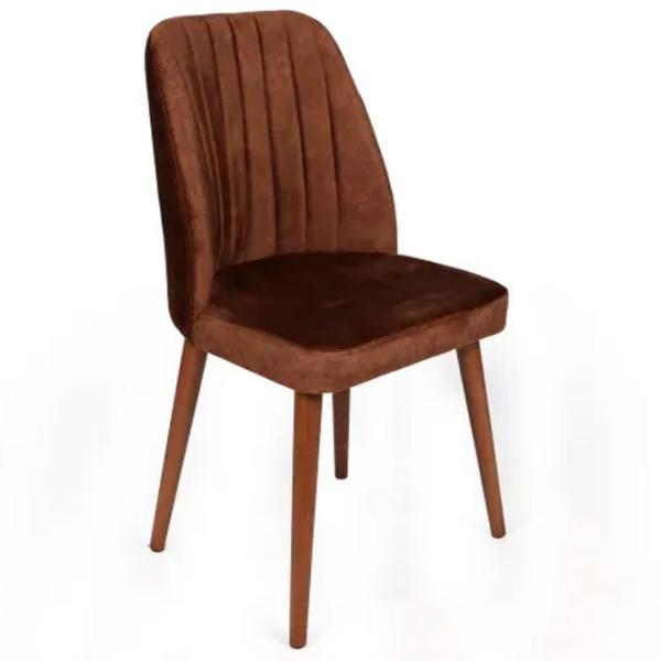 Set scaune de bucătarie Trendy Alfa Catifea/ Brown Brown photo 3