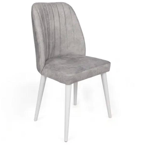 Set scaune de bucătarie Trendy Alfa Catifea/ Light Gray White photo 2