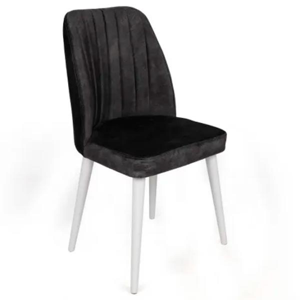 Set scaune de bucătarie Trendy Alfa Catifea/ Black White photo 2