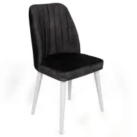 Set scaune de bucătarie Trendy Alfa Catifea/ Black White photo 2