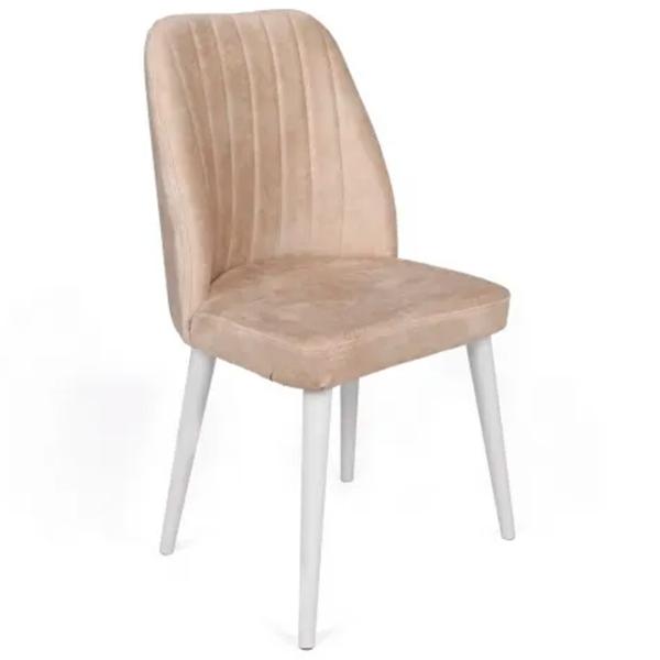 Set scaune de bucătarie Trendy Alfa Catifea/ Light Beige White photo 3