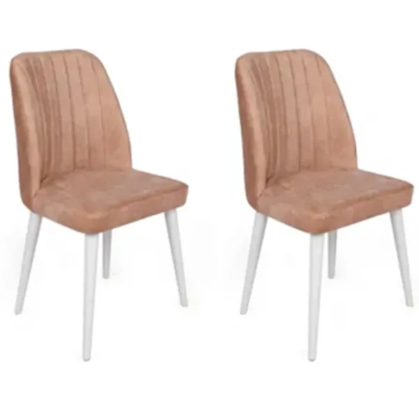Set scaune de bucătarie Trendy Alfa Catifea/ Light Brown White photo 2
