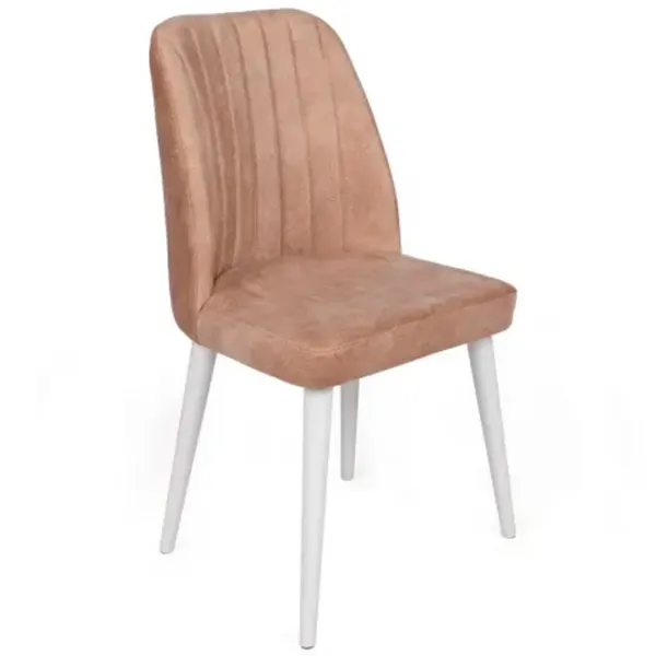 Set scaune de bucătarie Trendy Alfa Catifea/ Light Brown White photo 3