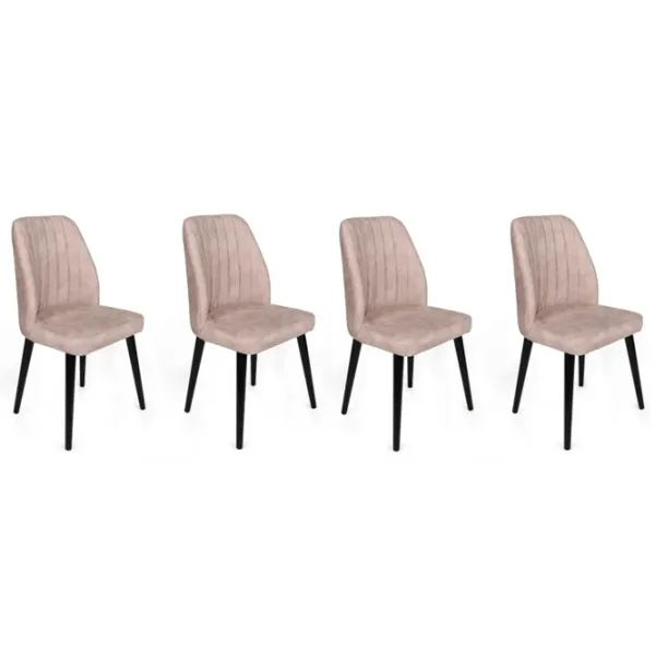 Set scaune de bucătarie Trendy Alfa Catifea/ Cream Black photo 1