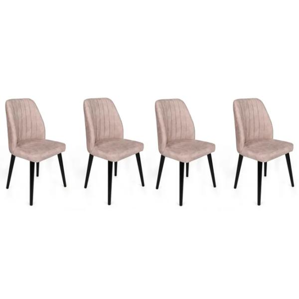 Set scaune de bucătarie Trendy Alfa Catifea/ Cream Black photo 1