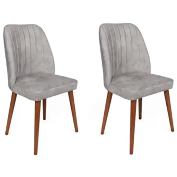 Set scaune de bucătarie Trendy Alfa Catifea/ Light Gray Brown photo 3