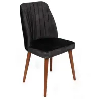 Set scaune de bucătarie Trendy Alfa Catifea/ Black Brown photo 3