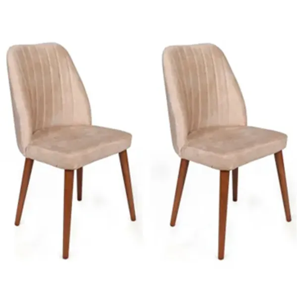 Set scaune de bucătarie Trendy Alfa Catifea/ Light Beige Brown photo 2
