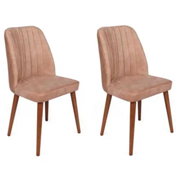 Set scaune de bucătarie Trendy Alfa Catifea/ Light Brown Brown photo 2