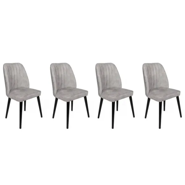 Set scaune de bucătarie Trendy Alfa Catifea/ Light Gray Brown photo 1